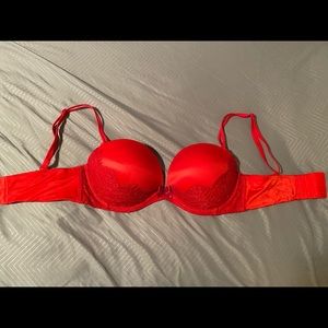 LIKE NEW Victoria’s Secret Red Satin Bra